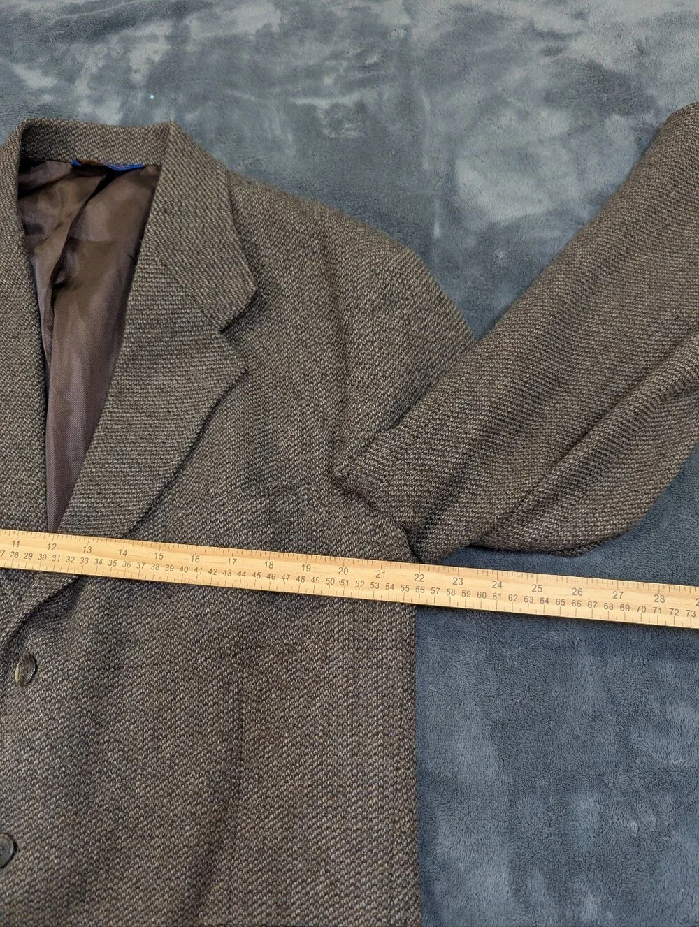 Pendleton Tweed Herringbone Blazer Brown Virgin Wool Sport Coat 3 Button SZ 46